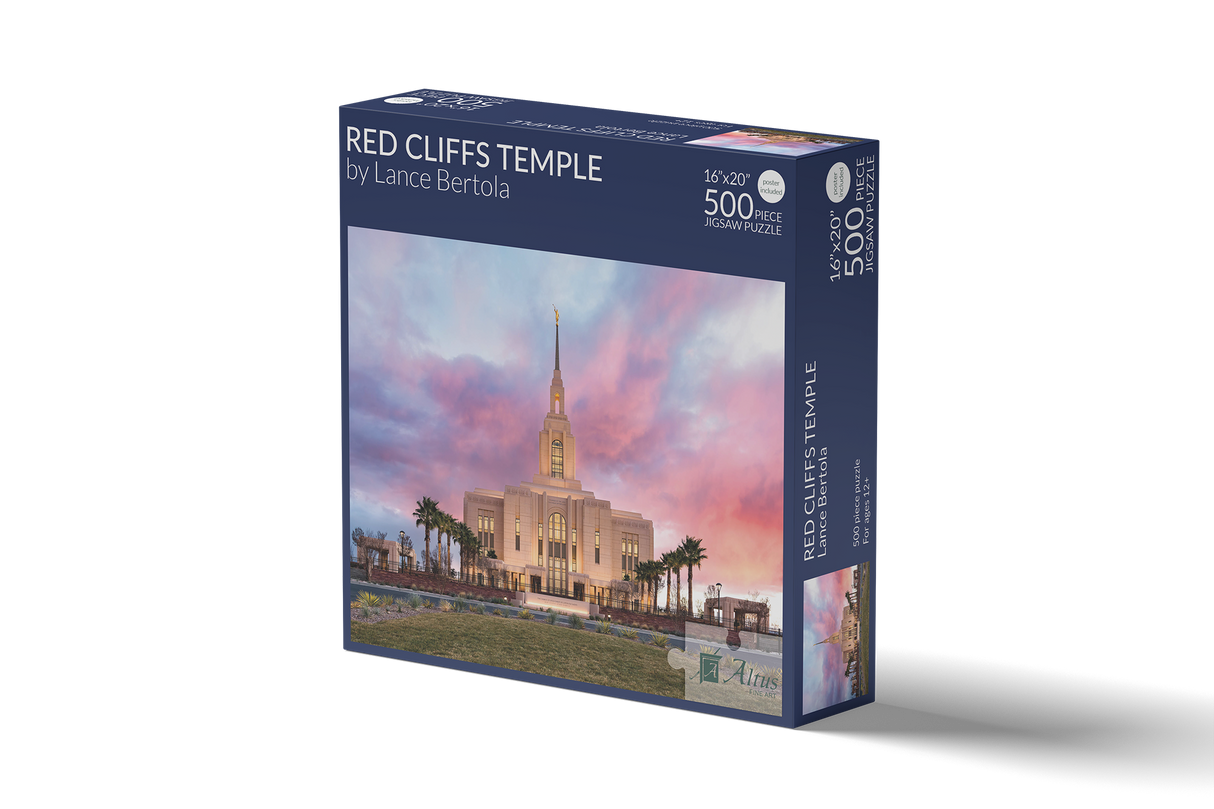 Red Cliffs Temple- Revelatory Realms 16x20 jigsaw puzzle 500 pieces