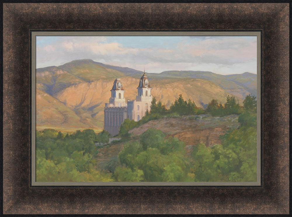 Manti Temple - Sunrise by Linda Curley Christensen