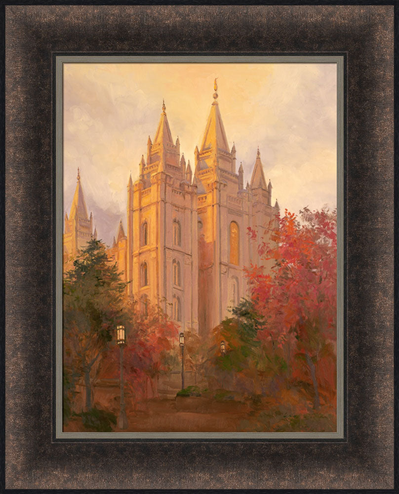Salt Lake Temple - Golden Day by Linda Curley Christensen