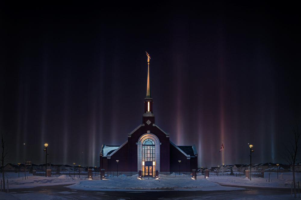Winnipeg Manitoba Temple - Light Pillars
