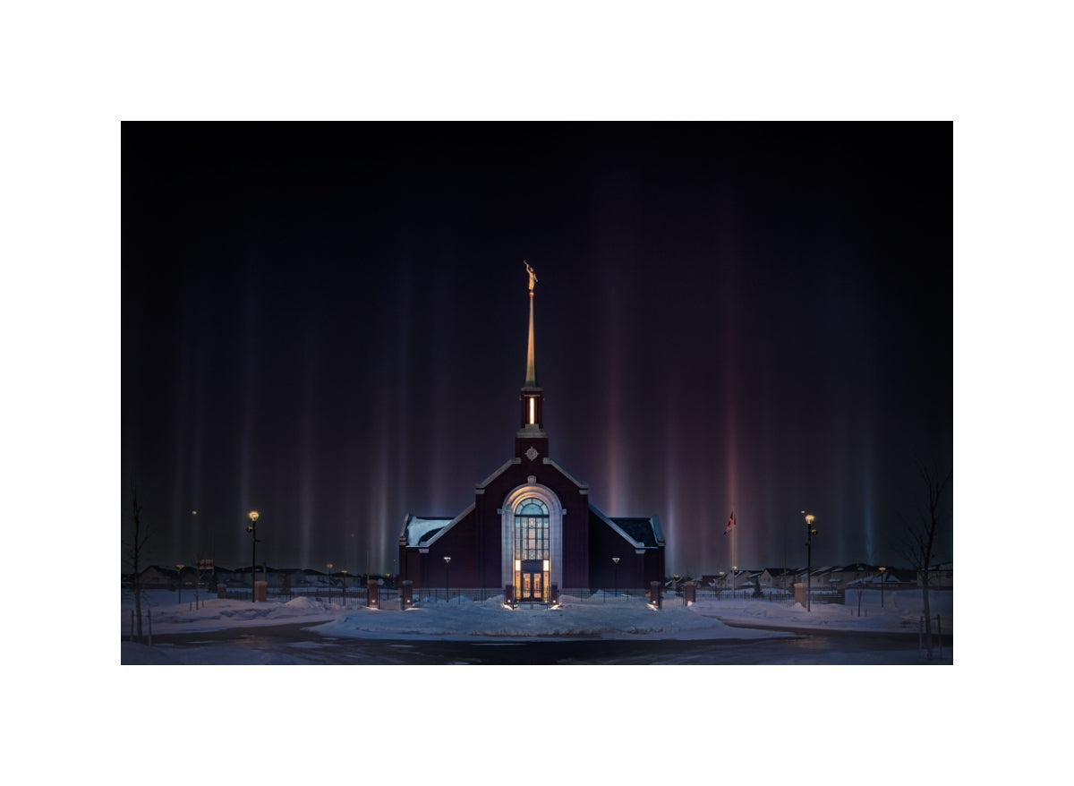 Winnipeg Manitoba Temple - Light Pillars