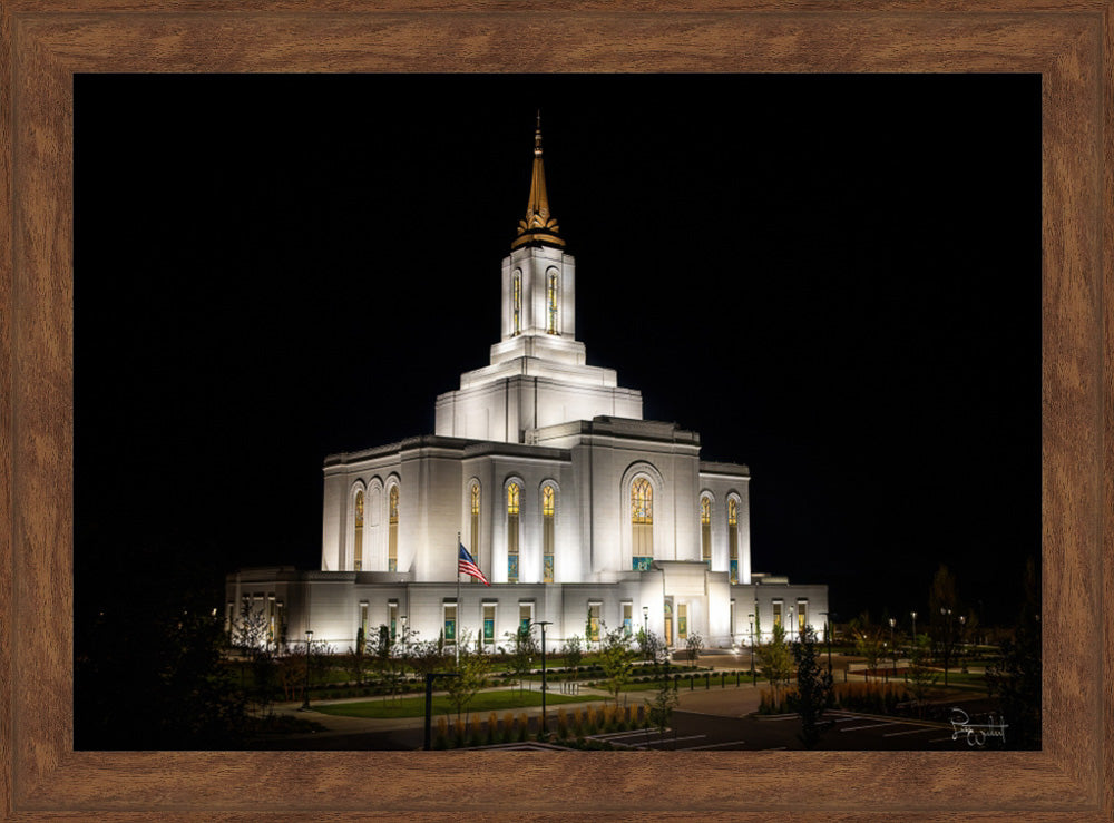Orem Temple- Behold…. Our Fathers House - framed giclee canvas