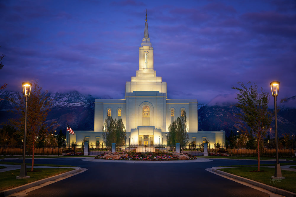 Orem Temple- With Eye Single to the Glory of God  - 8x12 giclee paper print