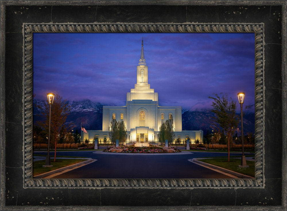 Orem Temple- With Eye Single to the Glory of God  - framed giclee canvas