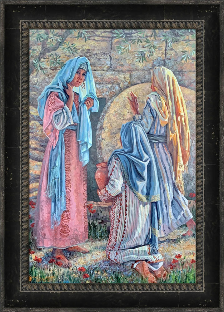 Seeking Christ - framed giclee canvas