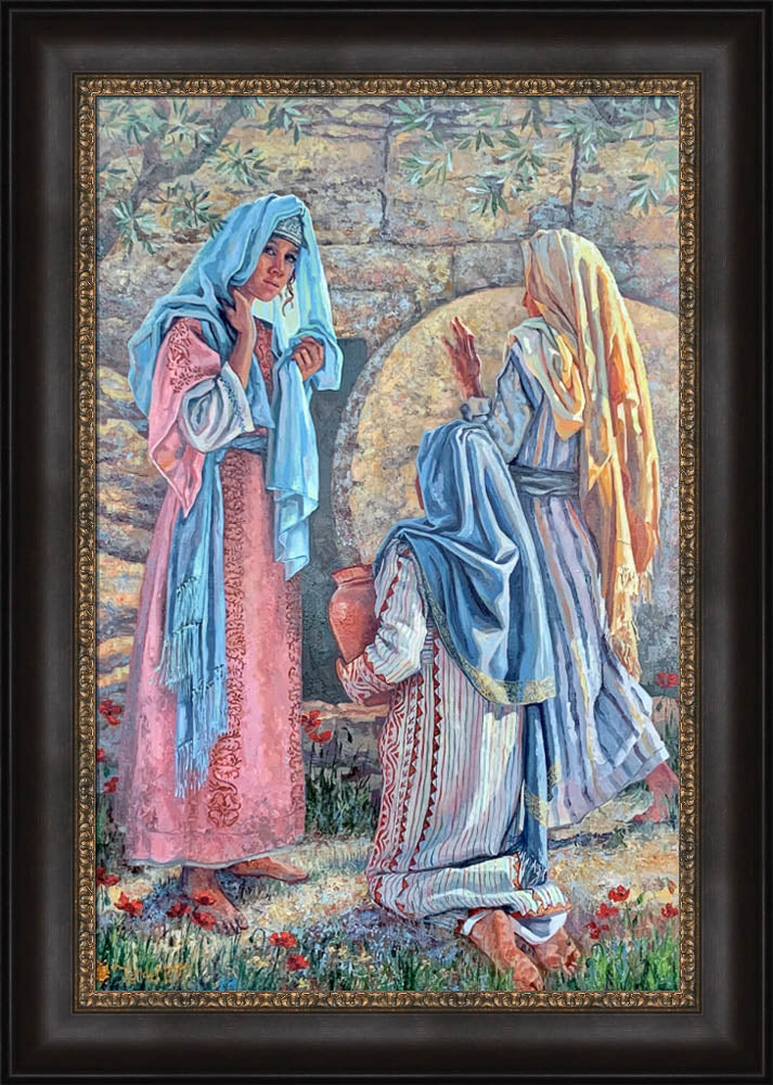 Seeking Christ - framed giclee canvas