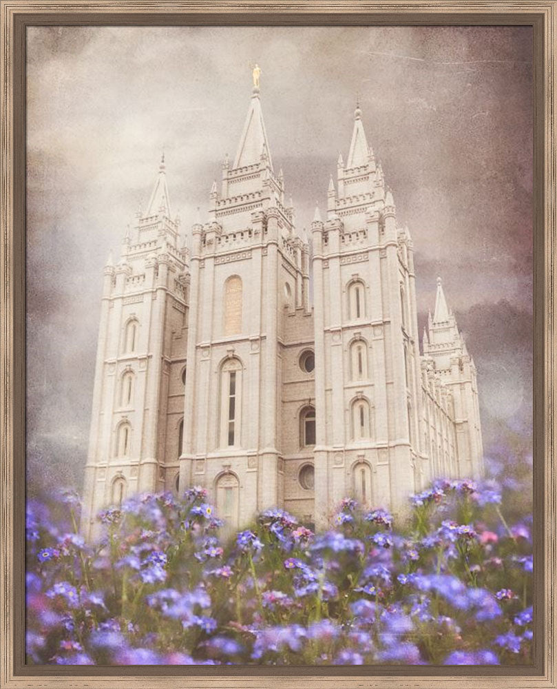 Salt Lake Temple - Forget Me Not by Mandy Jane Williams