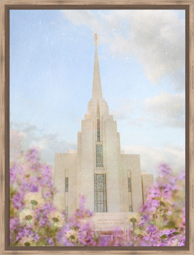Rexburg Temple - Purple Lavendar by Mandy Jane Williams