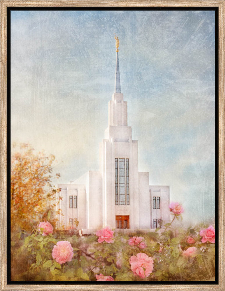 Twin Falls Temple - Autumn Blessings by Mandy Jane Williams