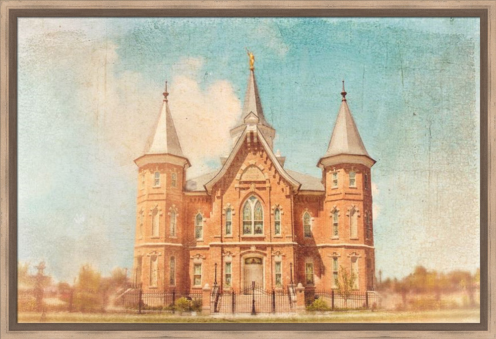 Provo City Center Temple - Blue Antique by Mandy Jane Williams