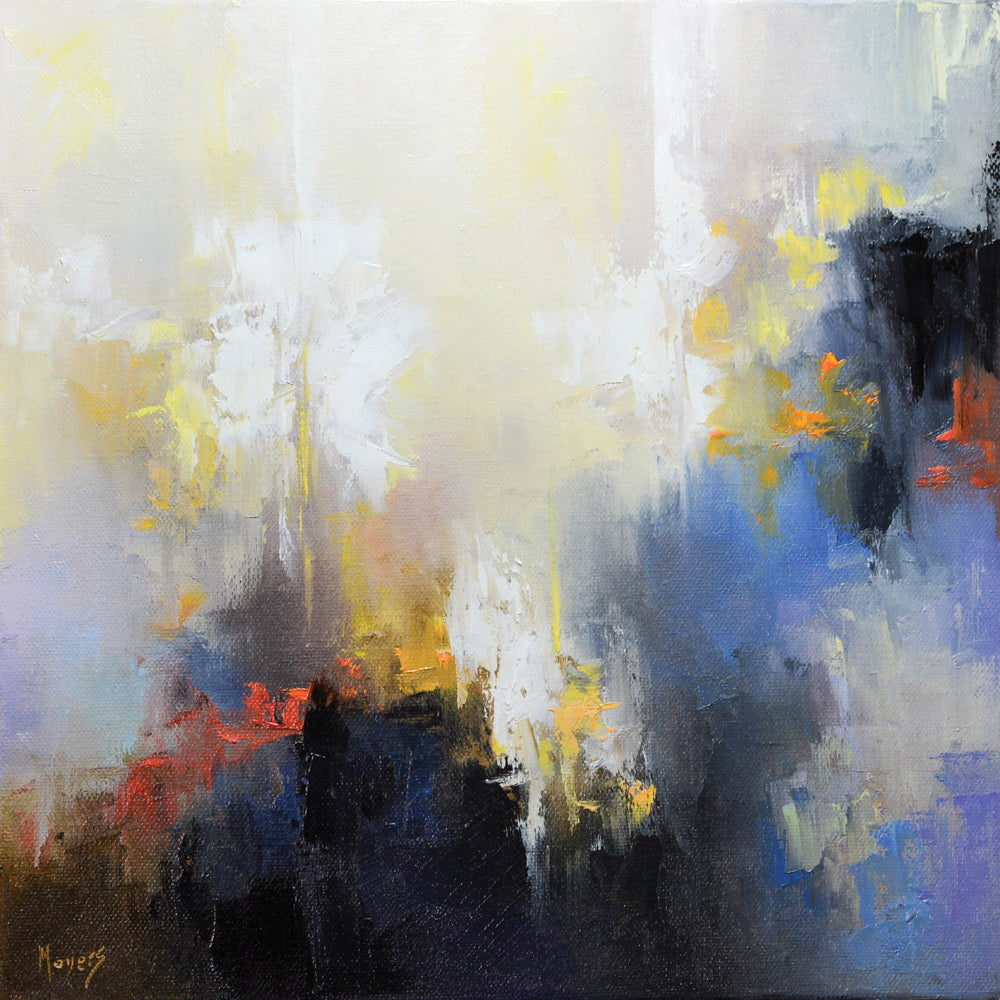 An abstract oil painting.