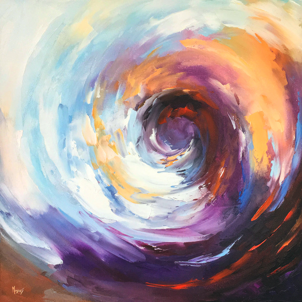 A swirl of water being turned to wine.