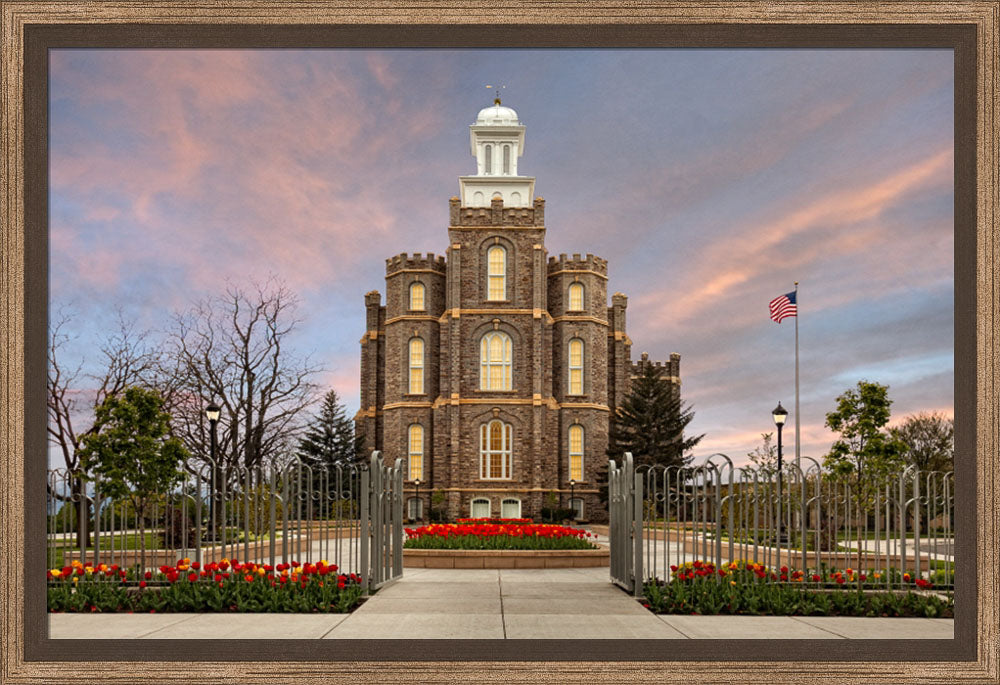 Logan Temple - Gate Tulips