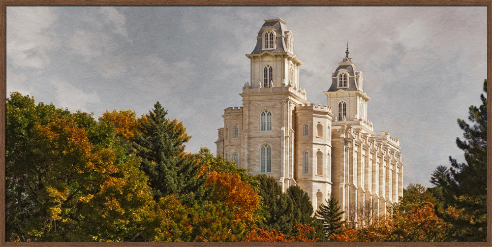 Manti Temple - Fall Trees