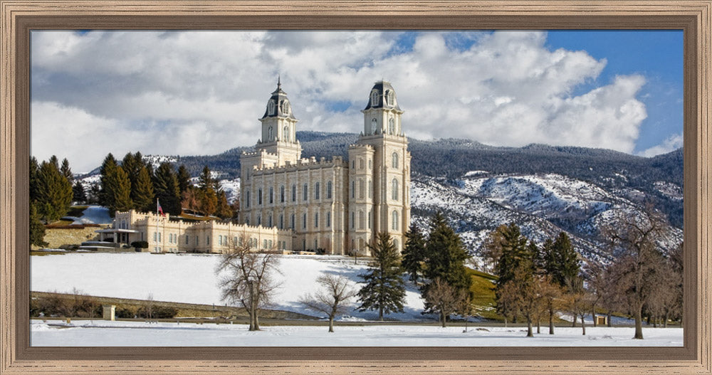 Manti Temple - Snow Panoramic