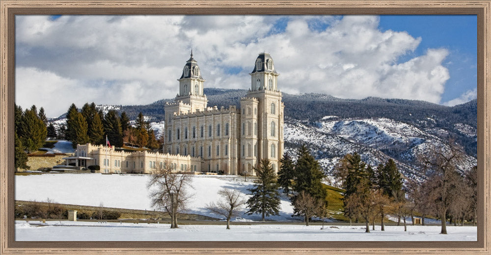 Manti Temple - Snow Panoramic