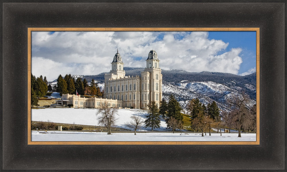 Manti Temple - Snow Panoramic