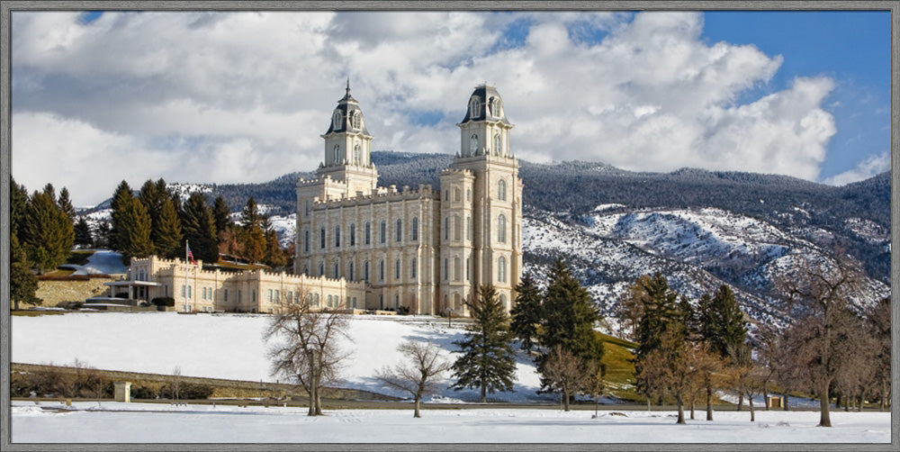 Manti Temple - Snow Panoramic