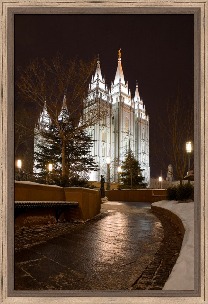 Salt Lake Temple - Snow Path