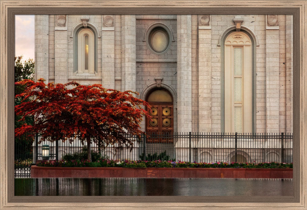 Salt Lake Temple - Fall Tree