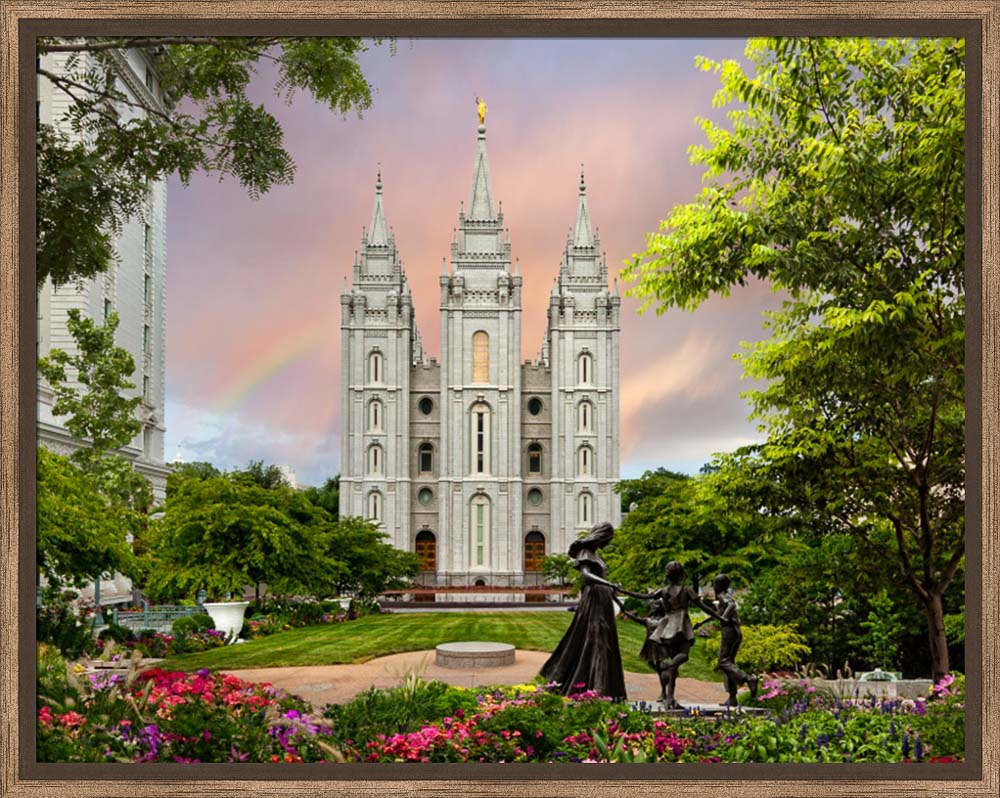 Salt Lake Temple - Spring Statue