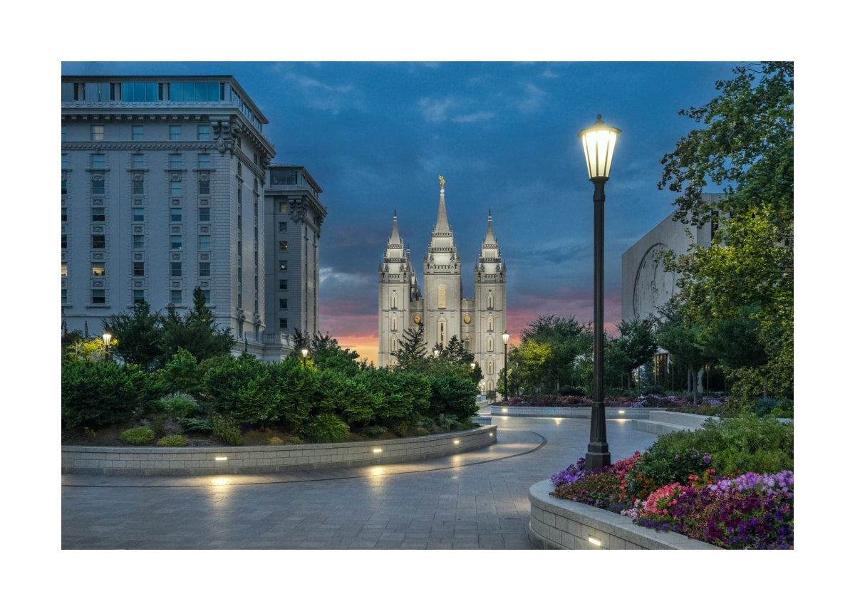 Salt Lake Temple - Sunset Stroll