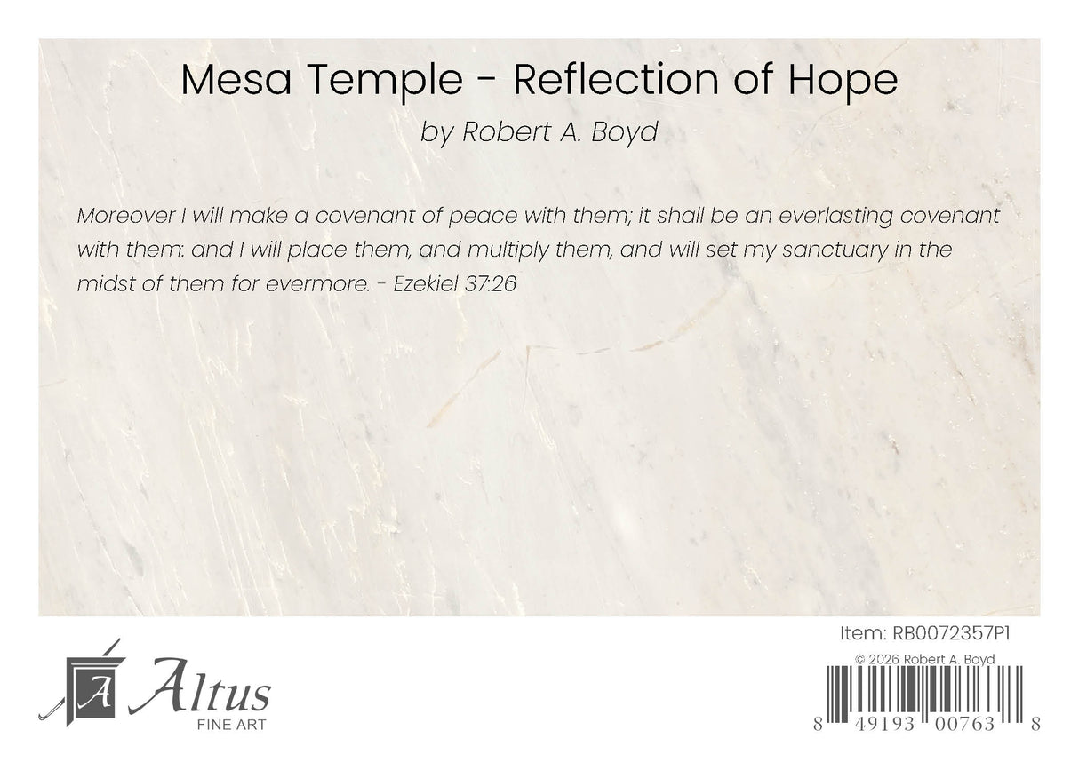 Mesa Temple - Reflection of Hope by Robert A Boyd