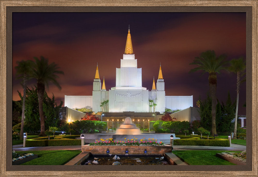 Oakland Temple - Red Sky
