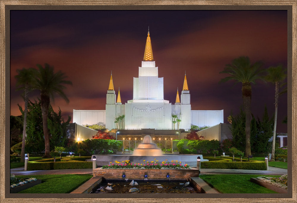 Oakland Temple - Red Sky