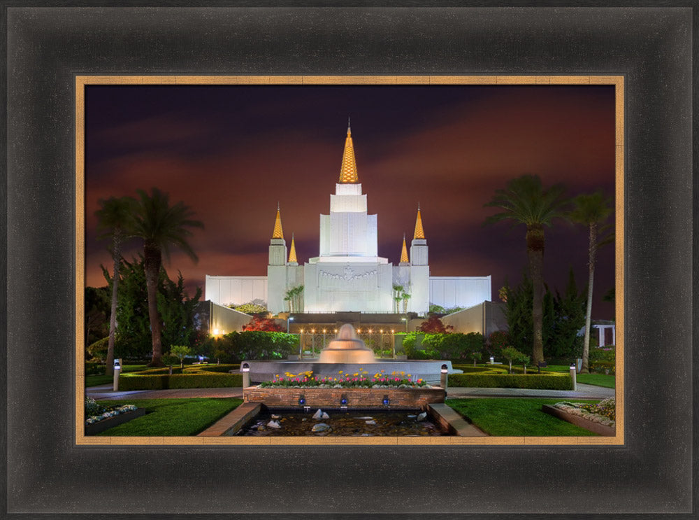 Oakland Temple - Red Sky