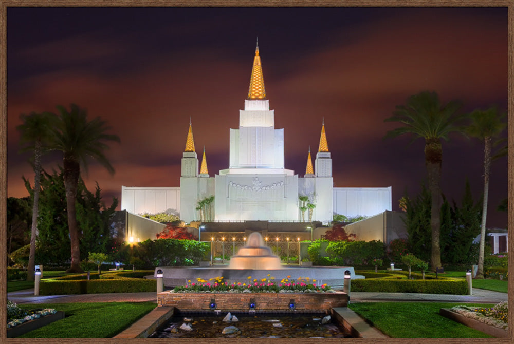 Oakland Temple - Red Sky
