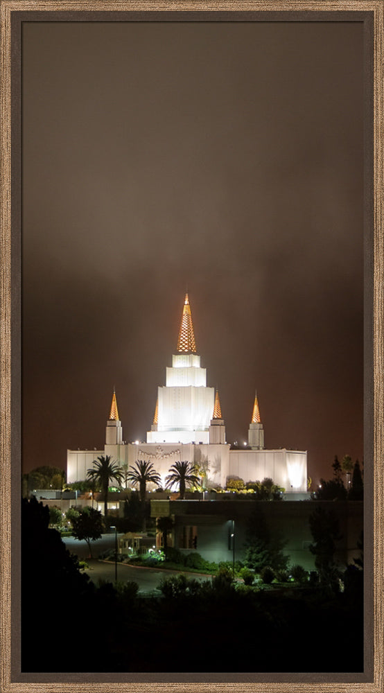 Oakland Temple - Night Fog