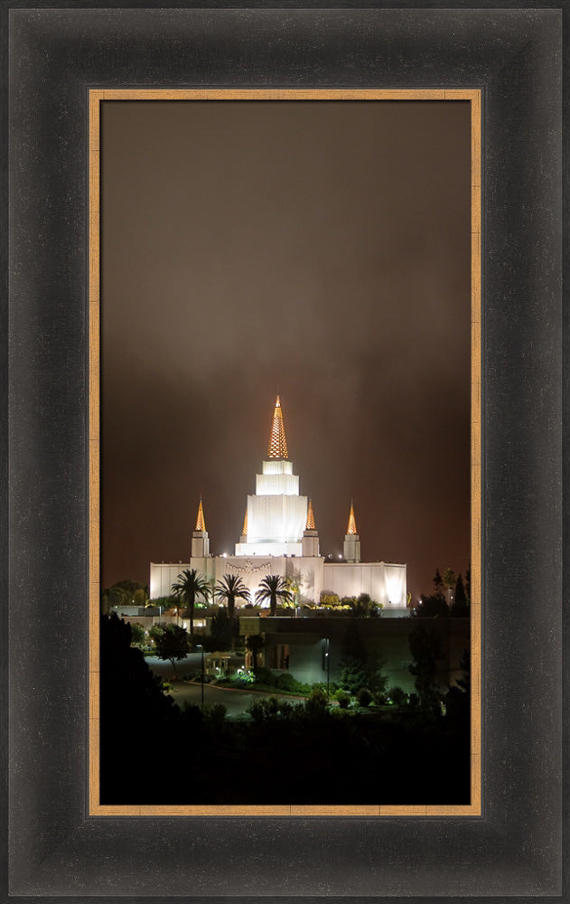 Oakland Temple - Night Fog