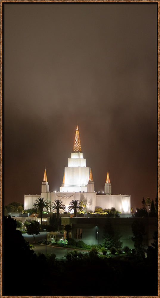 Oakland Temple - Night Fog