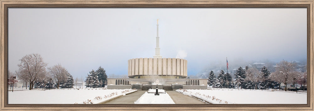 Provo Temple - Fog Panoramic