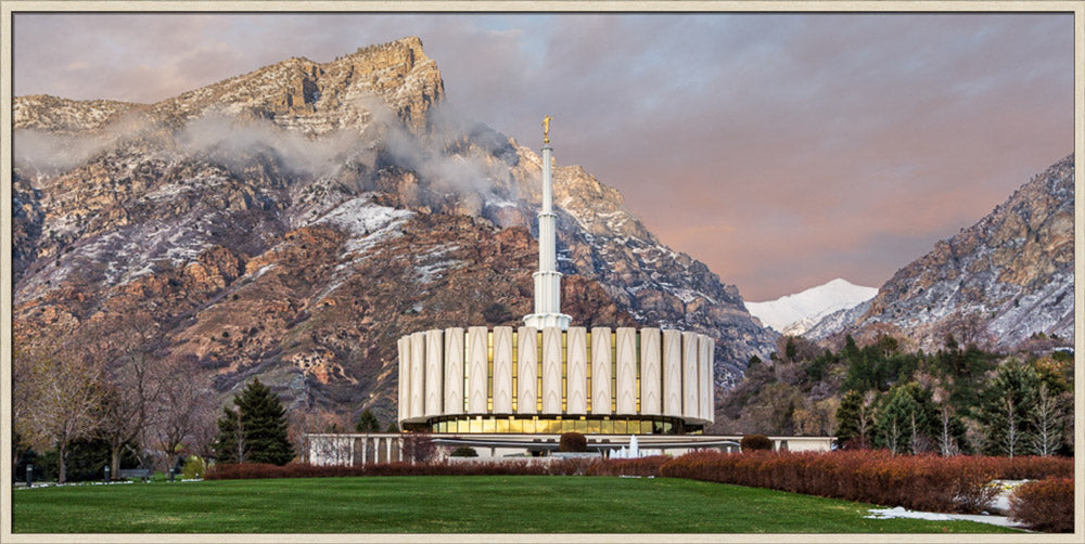 Provo Temple - Spring Snow