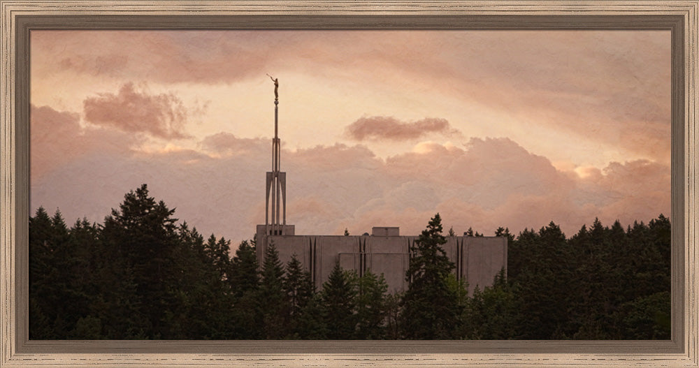 Seattle Temple - Sunset Panoramic