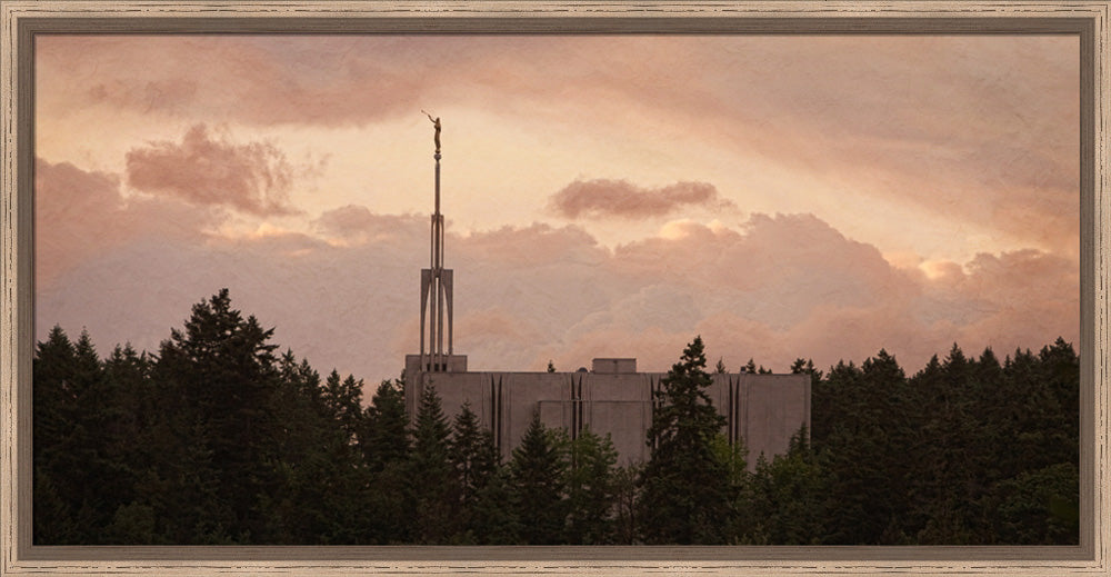 Seattle Temple - Sunset Panoramic