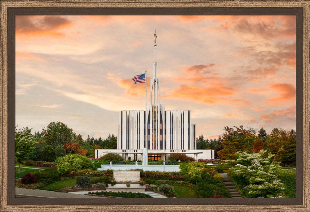 Seattle Temple - Sunset