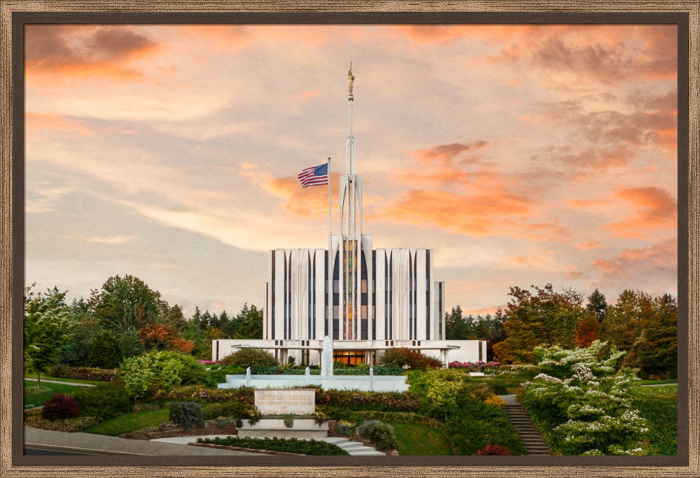 Seattle Temple - Sunset
