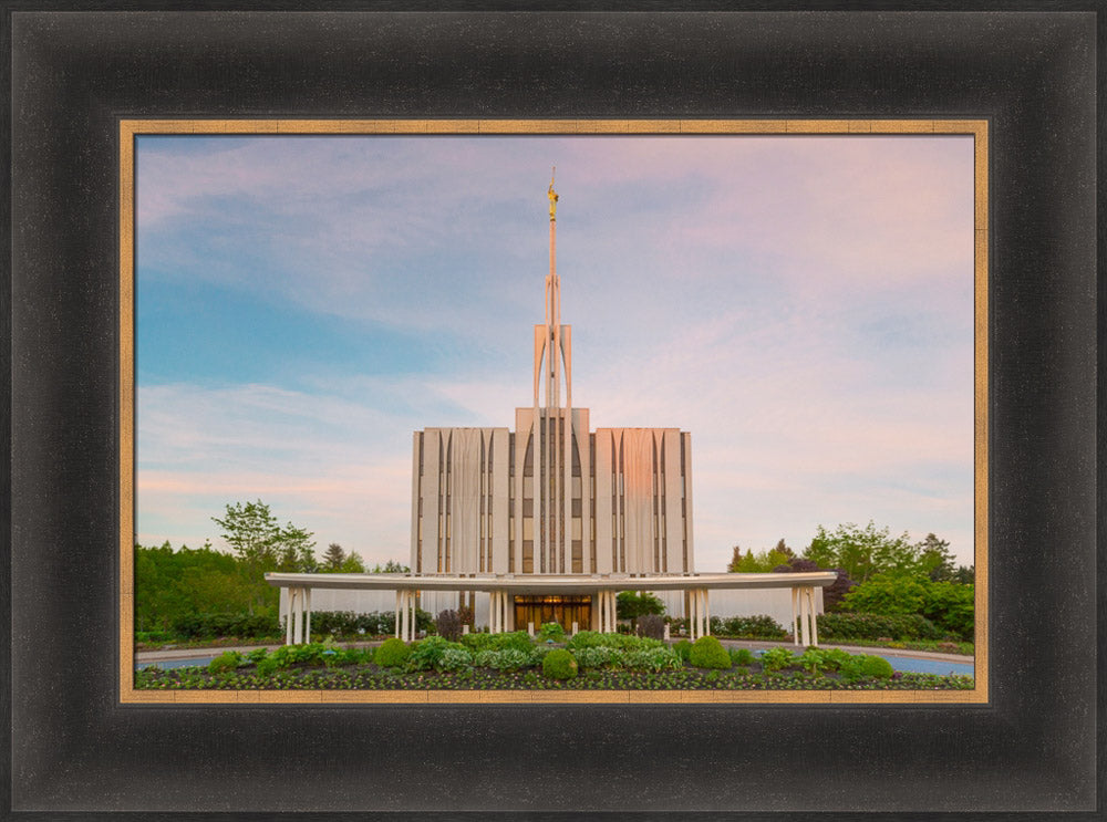 Seattle Temple - Spring Sunset