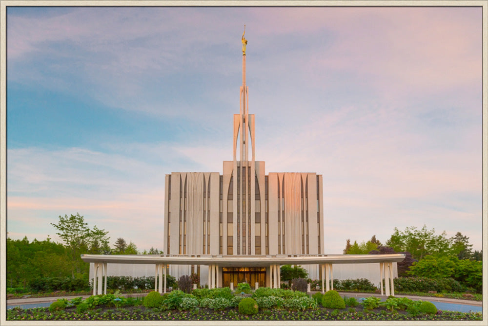 Seattle Temple - Spring Sunset
