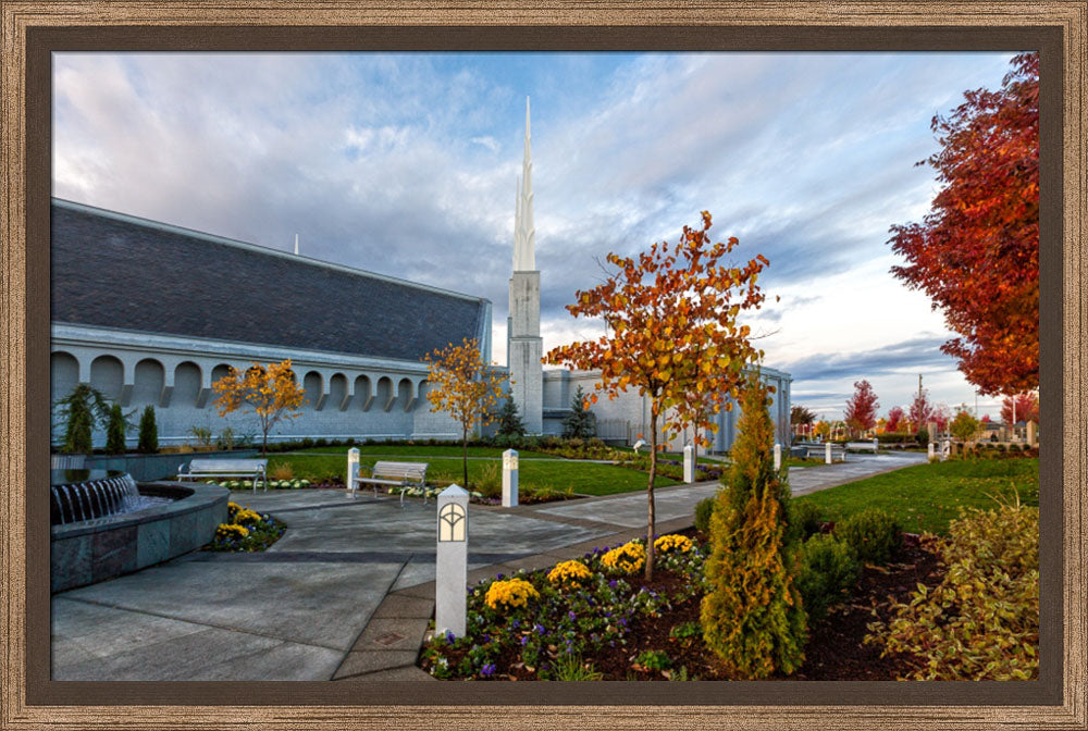 Boise Temple - Autumn Fountains