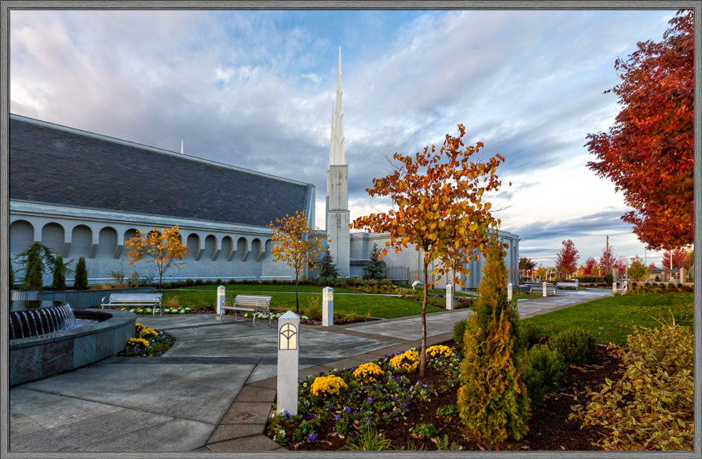Boise Temple - Autumn Fountains