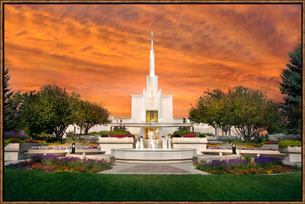 Denver Temple - Orange Sky