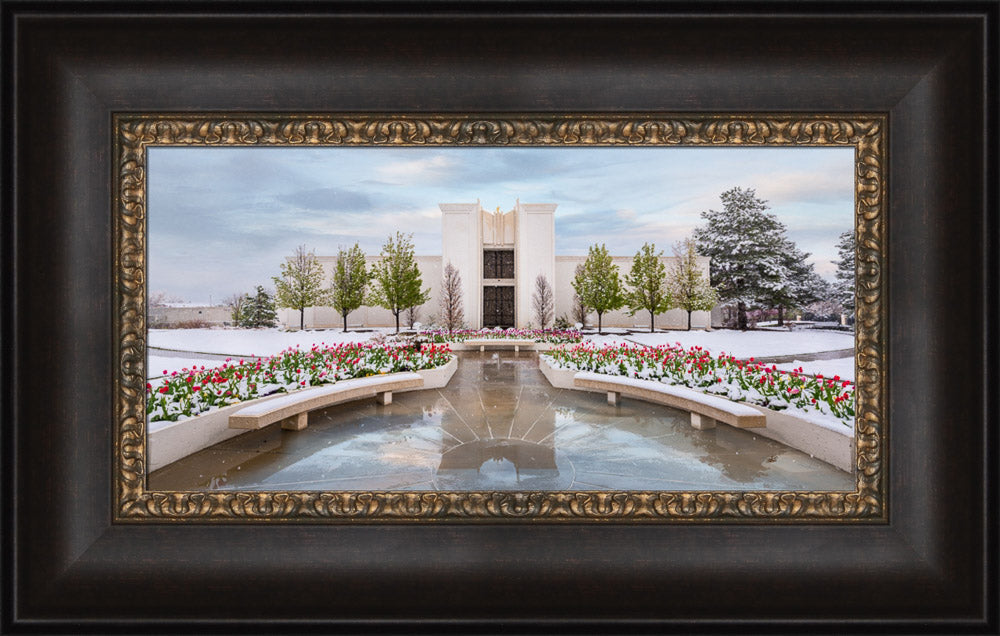 Denver Temple - Spring Snowstorm