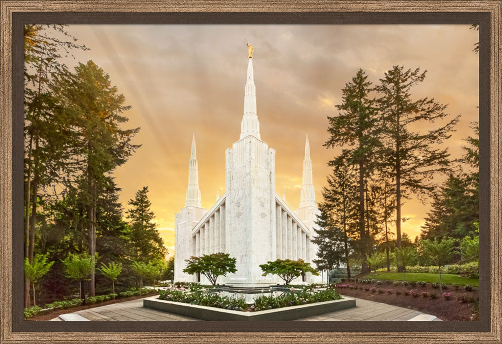 Portland Temple - Evening Glow