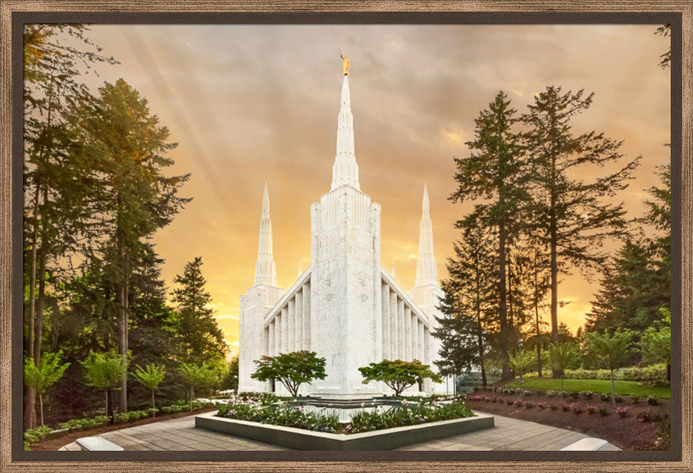 Portland Temple - Evening Glow