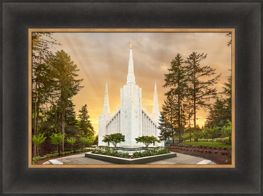 Portland Temple - Evening Glow