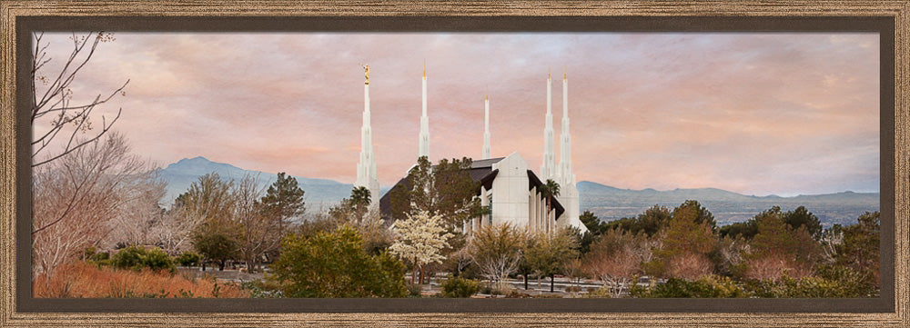 Las Vegas Temple - Sunset Wide Panoramic